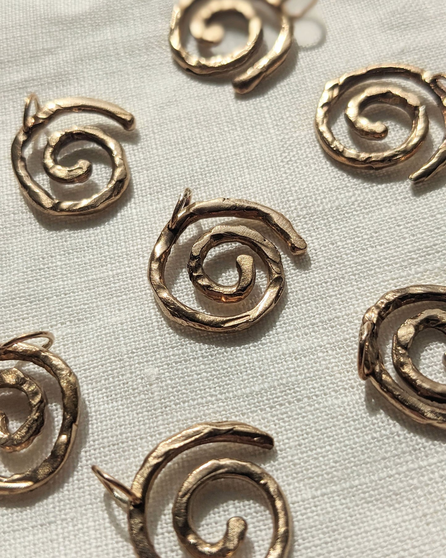 Spiral Charm Bronze