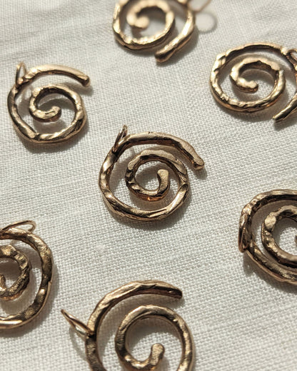 Spiral Charm Bronze
