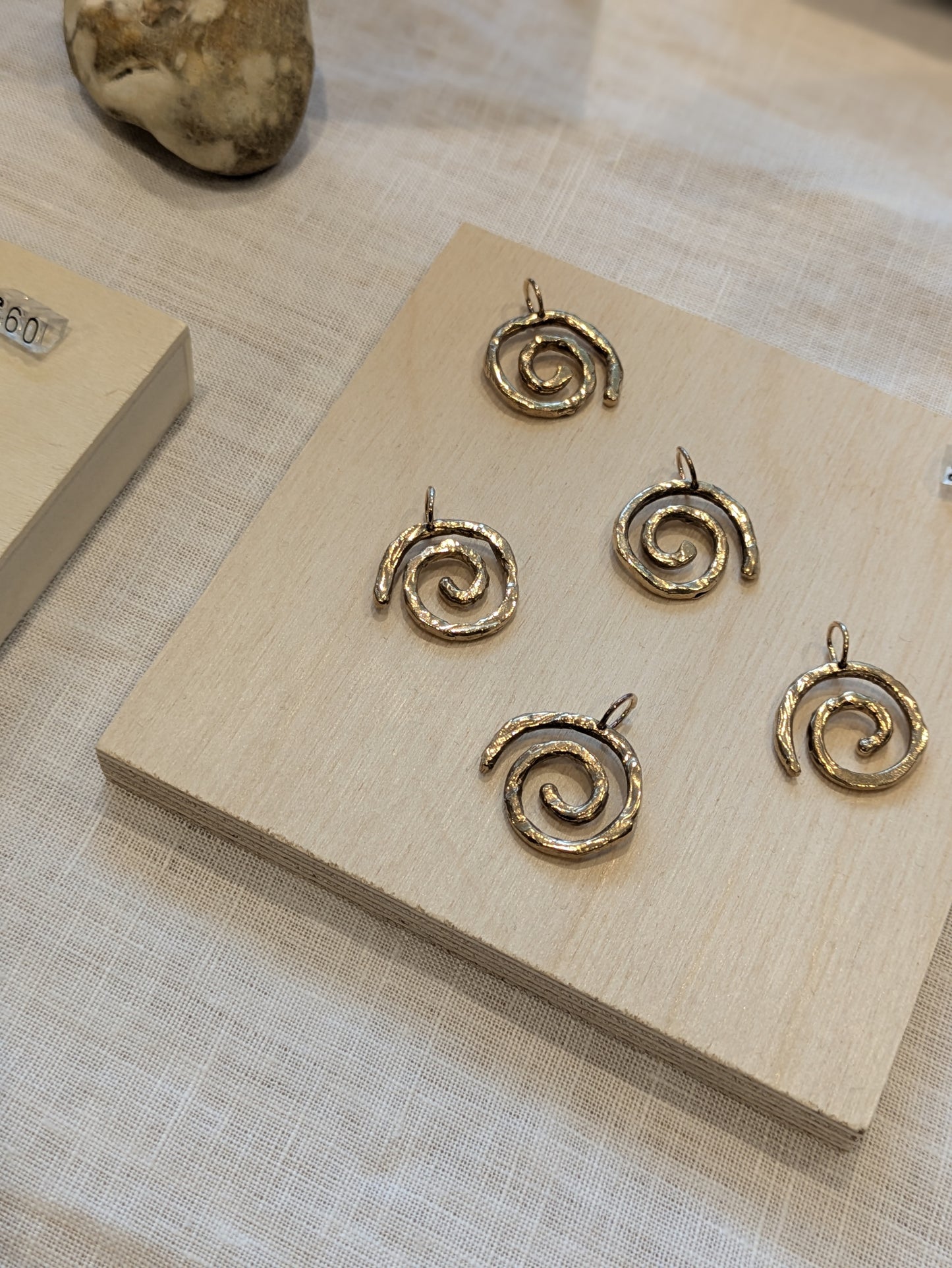 Spiral Charm Bronze