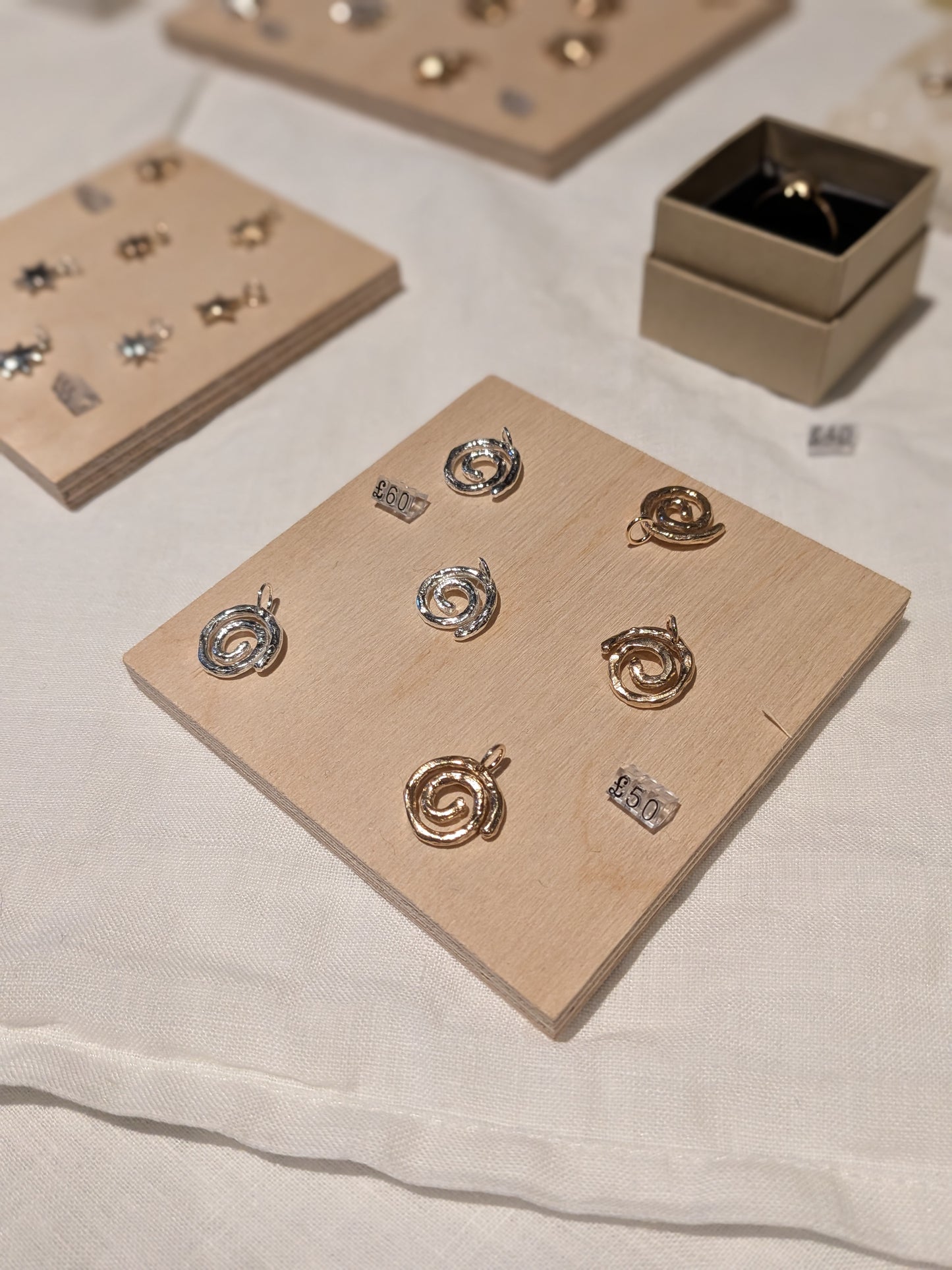 Spiral Charm Bronze