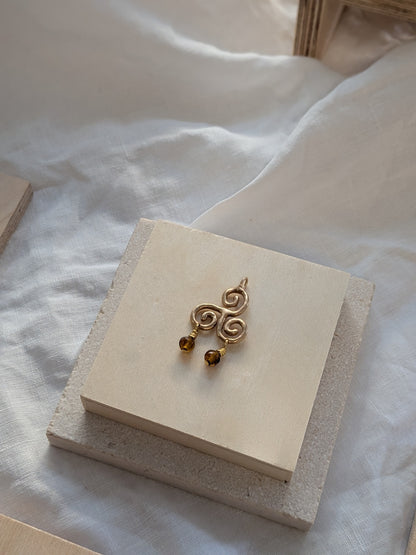 Triskelion Charm Bronze
