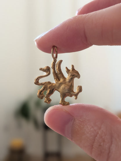 Griffin Bronze Charm