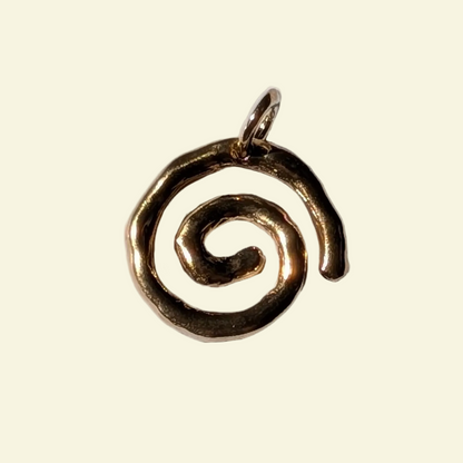 Spiral Charm Bronze