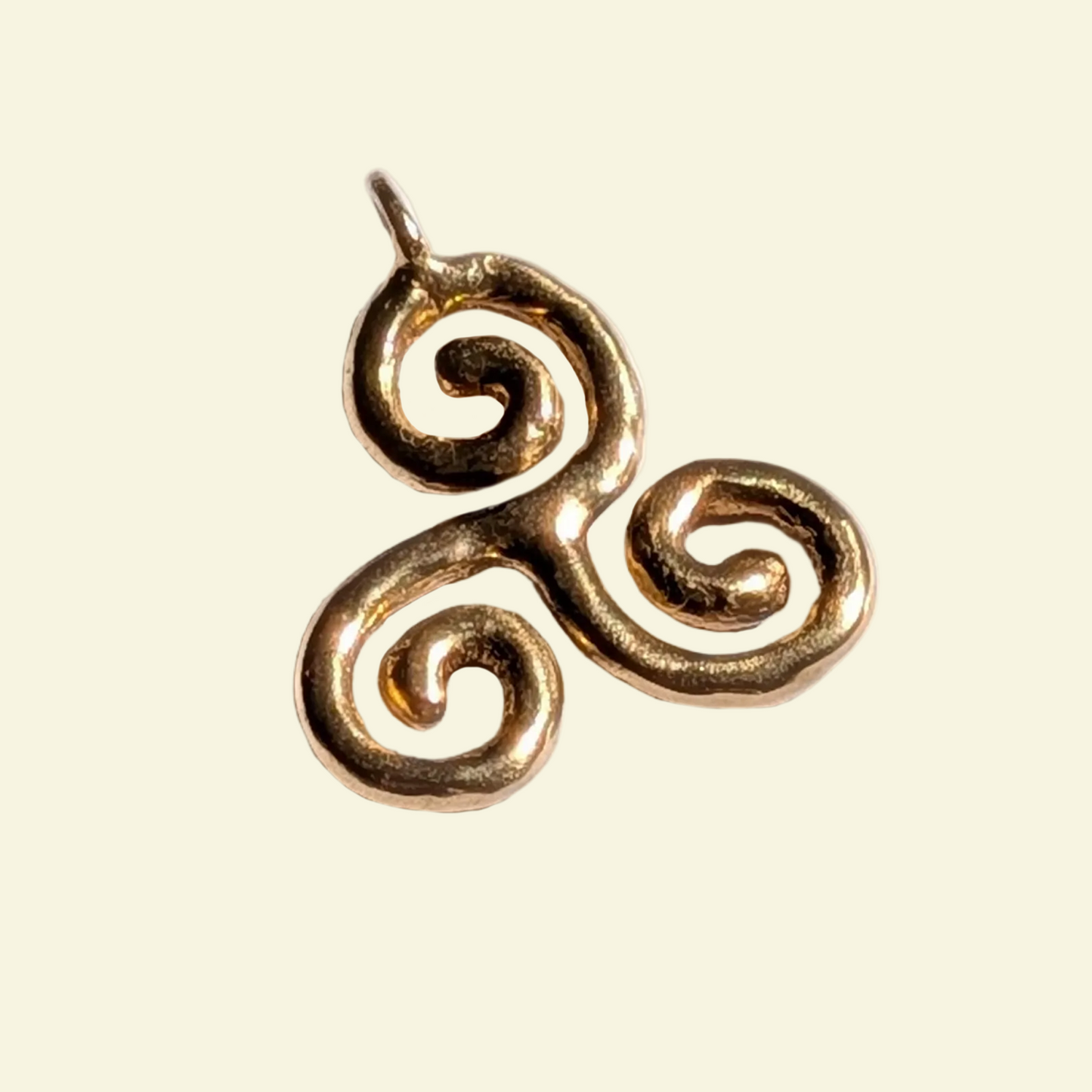 Triskelion Charm Bronze