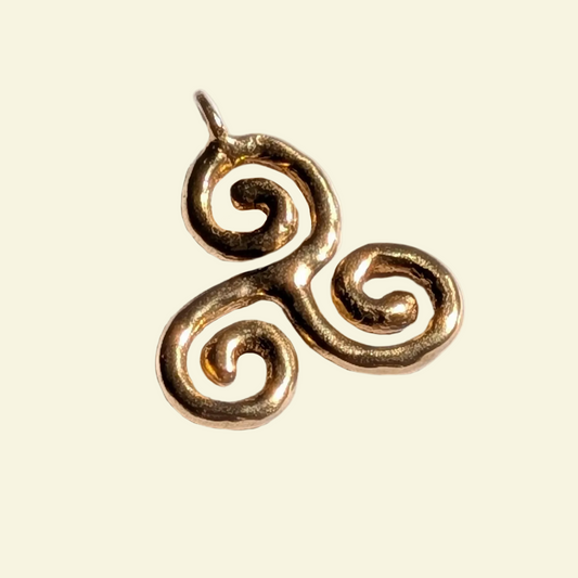 Triskelion Charm Bronze