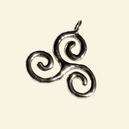 Triskelion Charm Silver